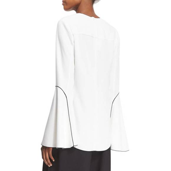 NEW DEREK LAM 10 CROSBY split hem blouse in white - Picture 2 of 2